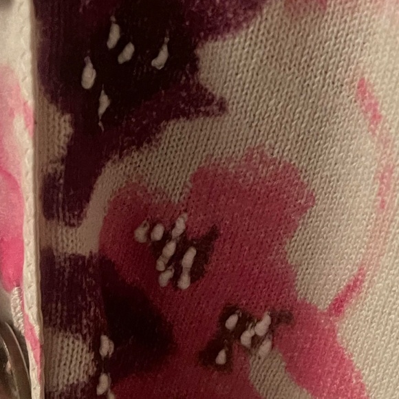 J. Jill Tan & Multi-Colored Floral Linen Blend Button Up 3/4 Sleeve Card… - Picture 7 of 10